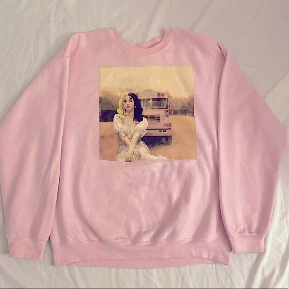 Melanie Martinez K-12 Album Schoolbus Pink Crewneck Sweatshirt